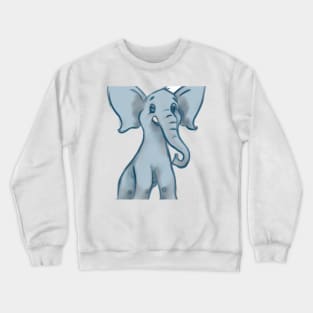 Cute Elephant Drawing Crewneck Sweatshirt